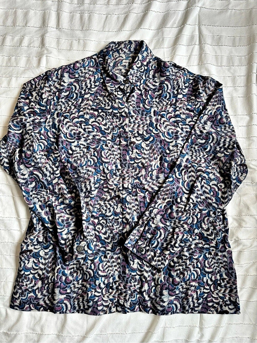 Abstract Printed Button Down Shirt